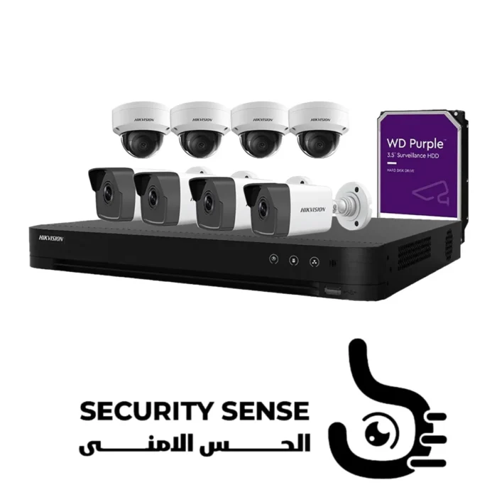 بكچ 8 كاميرات هيك فيجن 8 ميجا ip